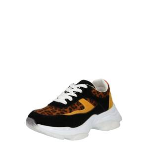 Hailys Sneaker 'Lucia'  čierna / hnedá / zlatá žltá