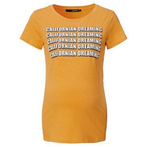 Supermom Tričko 'Californian Dreaming'  biela / medová / čierna