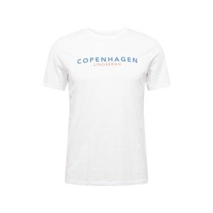 Lindbergh Tričko 'Copenhagen'  biela / nebesky modrá / oranžová