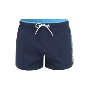 TOM TAILOR Plavecké šortky 'Ronaldo'  námornícka modrá / biela / nebesky modrá / horčicová