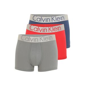 Calvin Klein Underwear Boxerky  strieborná / modrá / sivá / červená