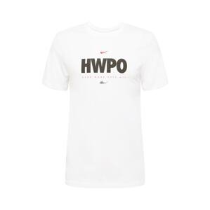 NIKE Funkčné tričko 'HWPO'  červená / čierna / biela