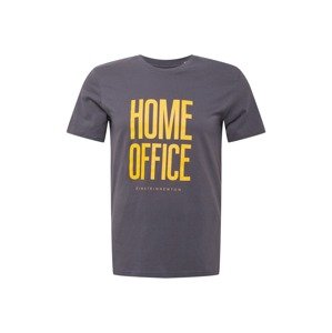 EINSTEIN & NEWTON Tričko 'Home Office'  modrosivá / žltá