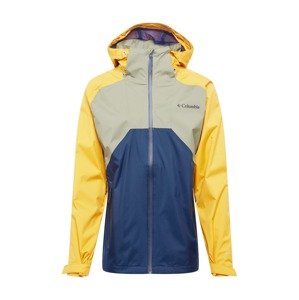 COLUMBIA Outdoorová bunda 'Rain Scape'  šafránová / námornícka modrá / svetložltá