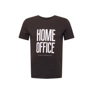 EINSTEIN & NEWTON Tričko 'Home Office'  čierna / biela