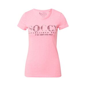 Soccx Shirt  ružová / čierna / strieborná