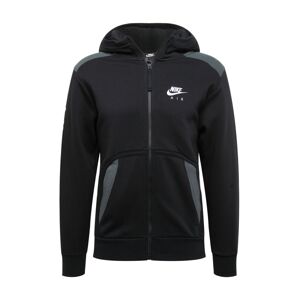 Nike Sportswear Tepláková bunda  čierna / biela / sivá