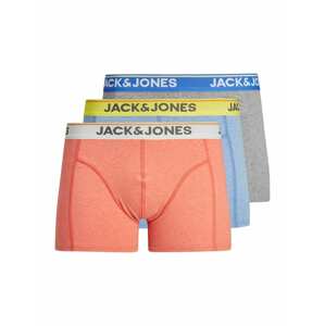JACK & JONES Boxerky  modrá / svetlosivá / koralová / biela / žltá