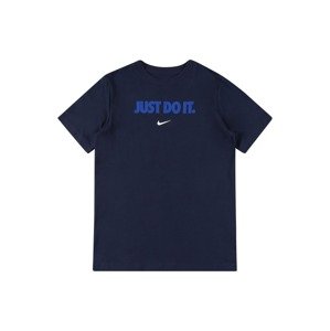 NIKE Funkčné tričko  modrá / námornícka modrá / biela
