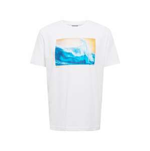 OAKLEY Shirt 'POSTCARD'  biela / oranžová / vodová / svetlomodrá