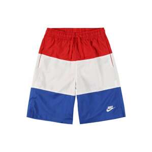 Nike Sportswear Nohavice  kráľovská modrá / ohnivo červená / biela