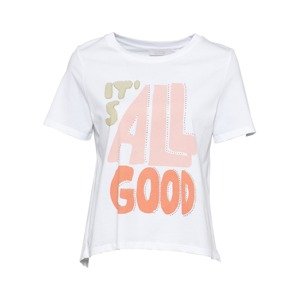 Rich & Royal Shirt 'It's All Good'  biela / béžová / koralová / staroružová