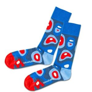 DillySocks Ponožky 'Sky Island'  modrá / svetlomodrá / azúrová / červená