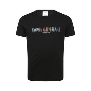 Calvin Klein Jeans Plus Tričko 'PRIDE PLUS LOGO SS CREW TEE'  čierna / zmiešané farby