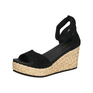 MAHONY Remienkové sandále  čierna / béžová