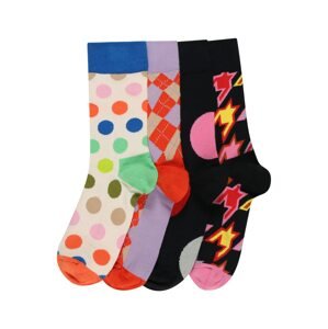 Happy Socks Ponožky  čierna / mätová / oranžovo červená / ružová / žltá
