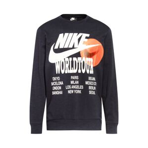 Nike Sportswear Mikina  čierna / biela / oranžová