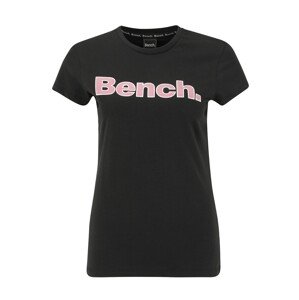 BENCH Tričko  ružová / čierna