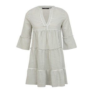 Vero Moda Petite Košeľové šaty 'HELI'  biela / zelená