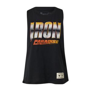 UNDER ARMOUR Športový top 'Project Rock Iron'  čierna / žltá / oranžová / sivá