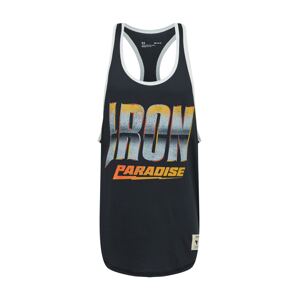 UNDER ARMOUR Funkčné tričko 'Project Rock Iron'  čierna / sivá / tmavooranžová