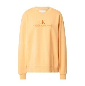 Calvin Klein Jeans Mikina 'EMBROIDERY'  oranžová