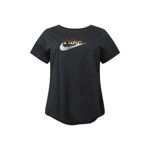 Nike Sportswear Tričko  čierna / zlatá / zmiešané farby