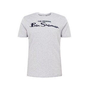 Ben Sherman Shirt 'SIGNATURE'  sivá melírovaná / čierna