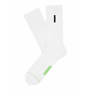 CHEERIO* Ponožky 'Alphabest I'  biela / zelená / čierna