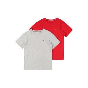 Tommy Hilfiger Underwear Tričko  sivá melírovaná / červená