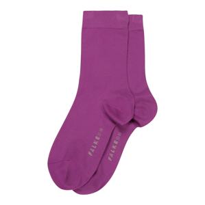 FALKE Ponožky 'Cotton Touch'  sivá / tmavofialová