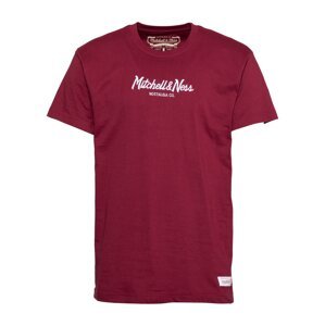 Mitchell & Ness T-Shirt 'PINSCRIPT'  burgundská / biela