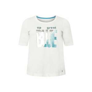 SAMOON T-Shirt  strieborná / tyrkysová / biela melírovaná