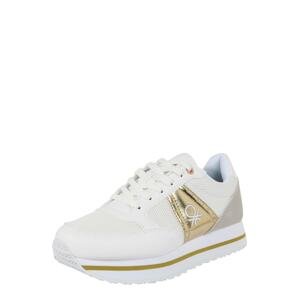 Benetton Footwear Nízke tenisky  biela / zlatá