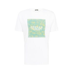DENHAM T-Shirt 'COBY'  šedobiela / mätová / žltá