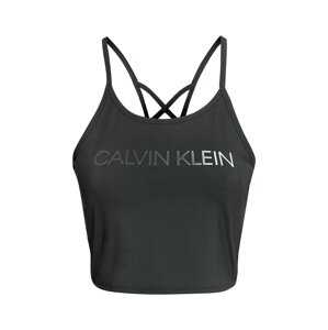 Calvin Klein Performance Športový top  čierna / strieborná