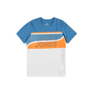 Jack & Jones Junior Tričko 'RESIST'  kráľovská modrá / biela / oranžová