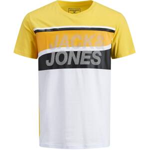 Jack & Jones Junior Tričko 'RESIST'  žltá / pastelovo žltá / čierna / biela