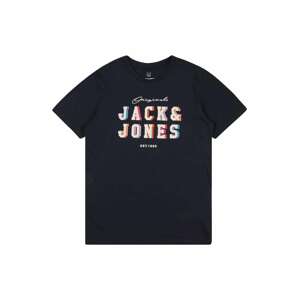 Jack & Jones Junior Tričko 'MAGICAL'  tmavomodrá / biela / svetlomodrá / melónová