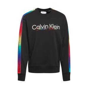 Calvin Klein Mikina 'PRIDE'  čierna / biela / limetková / neónovo modrá / neónovo červená