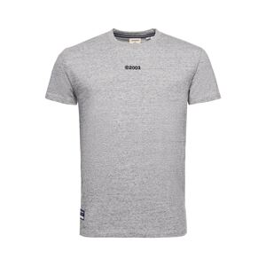 Superdry T-Shirt  sivá melírovaná / čierna