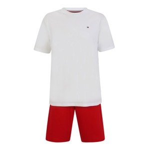 Tommy Hilfiger Underwear Krátke pyžamo  biela / červená / námornícka modrá