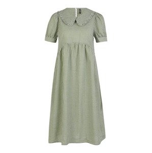 Pieces Petite Košeľové šaty 'IDA'  biela / trávovo zelená