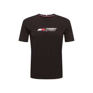 Tommy Sport Funkčné tričko  čierna / námornícka modrá / biela / červená