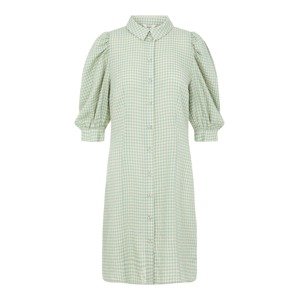 OBJECT Košeľové šaty 'Lolo'  pastelovo zelená / prírodná biela