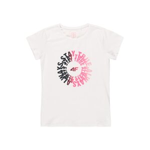 4F Sport-Shirt  biela / ružová / čierna
