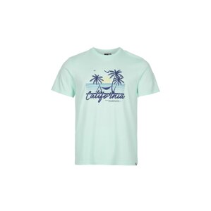 O'NEILL T-Shirt 'California Beach'  svetlomodrá / tmavomodrá / nebesky modrá / žltá