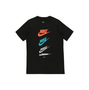 Nike Sportswear Tričko 'FUTURA REPEAT'  čierna / koralová / tyrkysová / biela / sivá