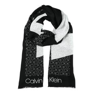 Calvin Klein Šál  biela / čierna