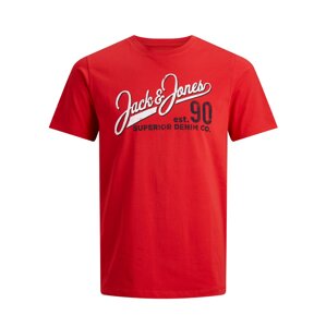 Jack & Jones Plus Tričko  červená / biela / čierna